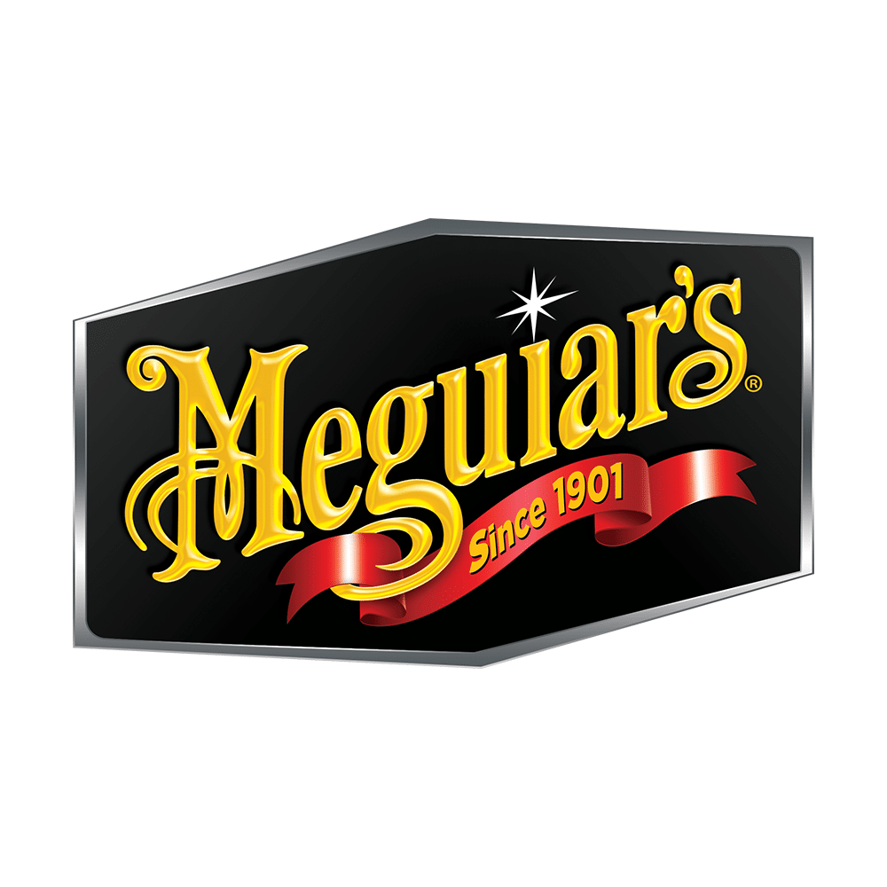 Meguiar's brand logo featuring bold, italicised text with a dynamic and classic design, representing the trusted and high-quality car care products and detailing solutions provided by the company.